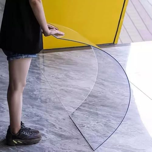 Lastra in Policarbonato UV,Fogli in Acrilico Trasparente,Pannello per Coperture,Flessibile Infrangibile Serra Tetti Pensilina Tettoia Pannelli Sostitutivi(0.8×3m/2.6×9.8ft)