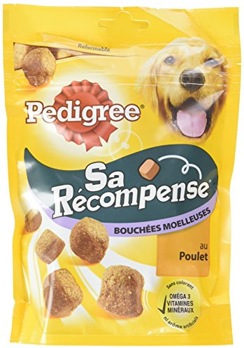 Pedigree Sa Récompense Friandises pour Chien Adulte, Un Sachet de 130g de Bouchées Moelleuses - Pack de 6