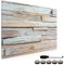 Navaris Magnettafel Magnetpinnwand Memoboard zum Beschriften - 90x60 cm Notiztafel div. Designs - Tafel abwaschbar mit Magneten Stift
