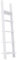 GLmeble - Scaffale a scala a 5 livelli, scaffale da parete per libri, un ottimo oggetto decorativo e uno spazio funzionale (bianco, 45 cm) (45)