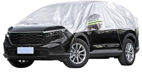 Halbgarage Auto Winter, Car Windshield Snow Cover, Abdeckplane wasserdichte Autoabdeckung Halbe Autoplane Frontscheibenabdeckung, Protects Your Windshield and Roof (SUV)