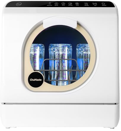 Portable Dishwasher Countertop.Counter Top Dishwasher with drying. Double spray arms. Portable Countertop Dishwasher With Water Tank, 6 wash programs, .Lavavajillas portatil can wash baby bottles.
