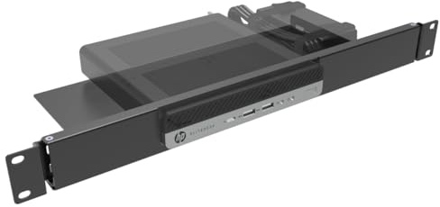 JINGCHENGMEI Mini-Rack-Halterung für HP ProDesk Mini-PC, HP EliteDesk Mini Business Desktop -1U Scharnier-Server-Rack Regal für 48,3 cm (19 Zoll) Schrank oder Rack