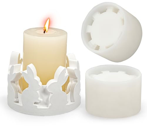 Stampi in silicone per Pasqua, stampi in silicone per Pasqua, forma di coniglio, stampi in silicone per colata in silicone, stampi per candele, vassoi per Pasqua, coniglietto pasquale in silicone per