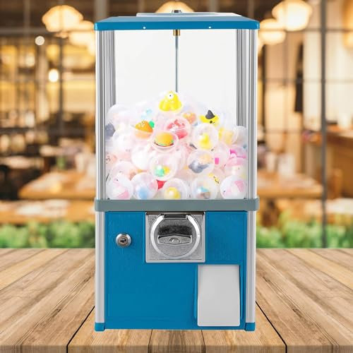 Mini máquina de chicle, máquina expendedora de caramelos, máquina expendedora de dulces con cerraduras para juguetes de cápsulas de 1.77 a 2.16 pulgadas, ideal para el hogar, tiendas de juegos y
