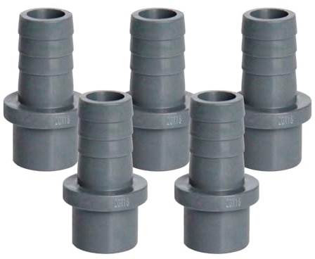 Oshhni Adattatore per Tubo Flessibile con barbiglio, Adattatore per Tubo in PVC, Diametro Esterno 20x16 mm, Giunto per Flessibile per Pompe dell'Aria,