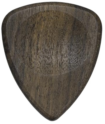 QUARKZMAN 1 Pcs Púa De Guitarra De Madera, 3.0mm Calibre Ultra Grueso Púas De Guitarra Con Forma De Ranura Para Guitarras Eléctricas, Acústicas Y Bajos, Negro