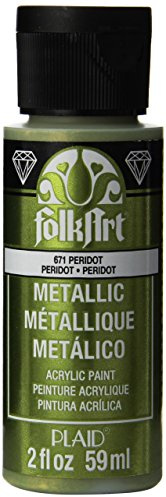 Folk Art Metallic Acrylic Paint in Assorted Colors (2 oz), 6102, R2 Ounce Peridot
