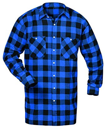 CRAFTLAND Flanellhemd Webflanell Extralang- Gr. XXL, Blau