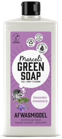 Marcel's Green Soap - Washing Up Liquid Lavender & Rosemary - Dishwashing Liquid - Hand dishwash - Vegan - Recycled Plastic bottle - 500 ml