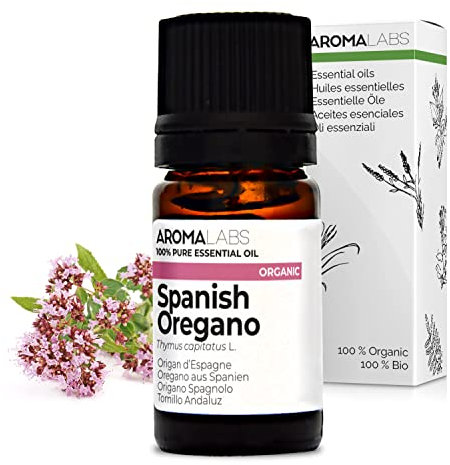 Orégano de España BIO (Thymbra capitata) - 5 mL - Aceite Esencial Quimiotipado y Certificado AB - Aroma Labs