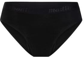 Modibodi Period Underwear Teen Girls Hipster Bikini Moderate Absorbency 30ml Leakproof Reusable Period Pants Cotton Comfortable Black Y10-12