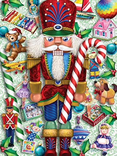 Bits and Pieces – 1500 Piece Jigsaw Puzzle for Adults – Nutcracker and Toys - Christmas Holiday Jigsaw Puzzle by Artist Randy Wollenmann, Completed Puzzle Size: 24x33