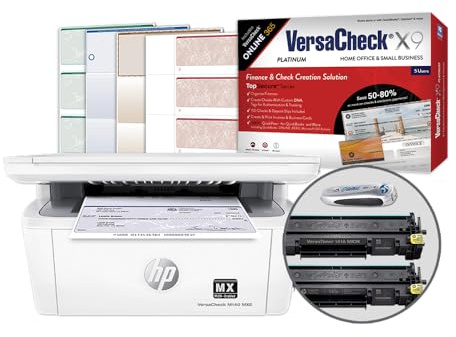 VersaCheck HP Laserjet M140 MXE MICR All-in-One Check Printer X9 Platinum 5-User Check Printing Software Bundle