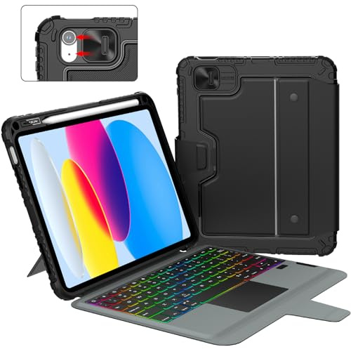Nillkin Protective iPad A16 11th 10th Gen Keyboard Case 10.9 Backlit Black