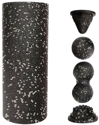 Xijobido Juego de Rodillos de Espuma - Kit de Masaje para Espalda con Rodillo | Accesorios de Gimnasia Antideslizantes para Adultos Pilates Yoga Hogar Atletas Entrenamiento