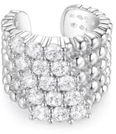PHNIBIRD Orecchini finti con manopola in zirconia cubica, orecchini per donne, senza buco, non piercing, helix, cartilagine
