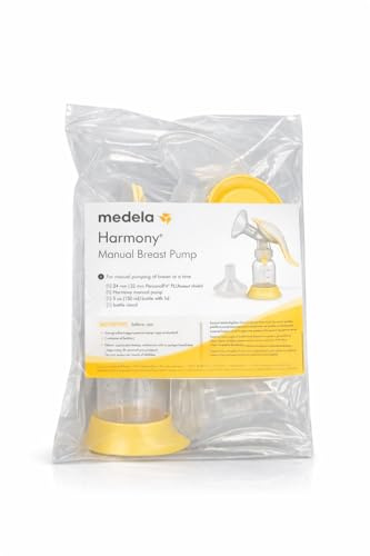 Medela, Harmony Breast Pump, Manual Breast Pump, Portable Pump, 2-Phase Expression Technology, Ergonomic Swivel Handle, Easy to Control Vaccuum, Designed for Occasional Use