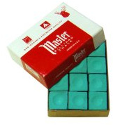 Master Lot de 12 craies de billard Vert