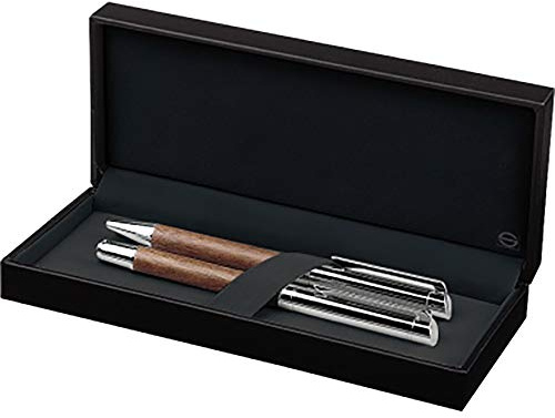 Senator S-066253104000 Schreibset Tizio, Metall, Rollerball und Kugelschreiber, blau