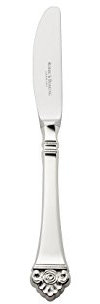Robbe & Berking Cuchillo infantil Rosenmuster (chapado macizo en plata con 150 g)