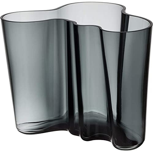 Iittala, 1020905, Alvar Aalto vases, glass, grey, 19 x 20 x 16 cm
