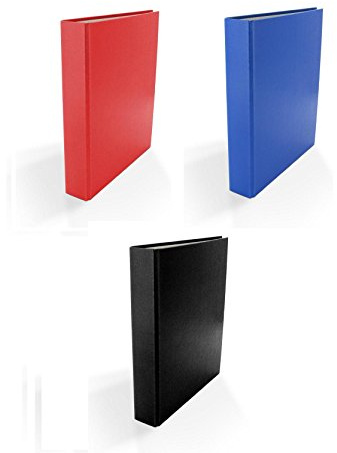 3x Ringbuch / DIN A5 / 4-Ring Ordner / Farbe: je 1x weiß, rot und schwarz