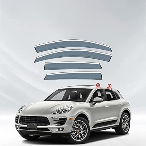 Juego de 4 Deflectores de Viento, Protector de Nieve para Lluvia Y Sol de Baja Acumulación de Calor para Reemplazo de Automóviles para PORSCHE MACAN 2014-2022