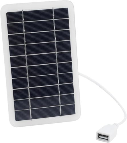 Panel Solar Portátil de 2W 5V con Conector USB, Cargador Solar Duradero y Resistente al Agua para Viajes, Teléfono Móvil, Power Bank para Actividades al Aire Libre, Marco de Placa Epoxi Robusto ﻿