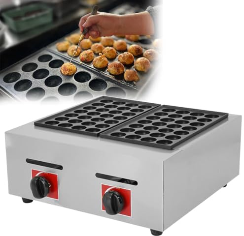 GESAIDES Mini Dutch Pancakes Maker, Gas Nonstick Takoyaki Maker, Waffle Maker Machine for Home and Restaurants Cafes Bakery Shops,B