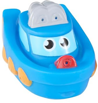 Idena - Rettungsboot EIN Stück mit Spritzlöchern, schwimmendes Spielzeugboot, Badewannenspielzeug für Kinder ab 18 Monaten, Sortiert in Rot und Blau, geeignet für Badewanne, Pool und Sandkasten