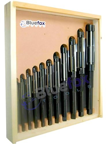 Adjustable Hand Reamer Set – 11 Pcs High-Precision Carbon Steel Reamers with Storage Case | Reaming Tool for Precise Hole Finishing | Hand Tools Reamers for Metal & Wood - 11.90mm - 38.10mm