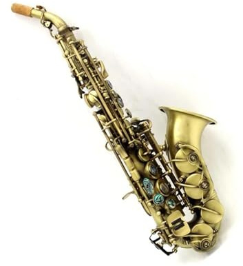 Professionell Saxofon Bronsmonterad Böjd Altsaxofon Professionell Träblåsinstrument