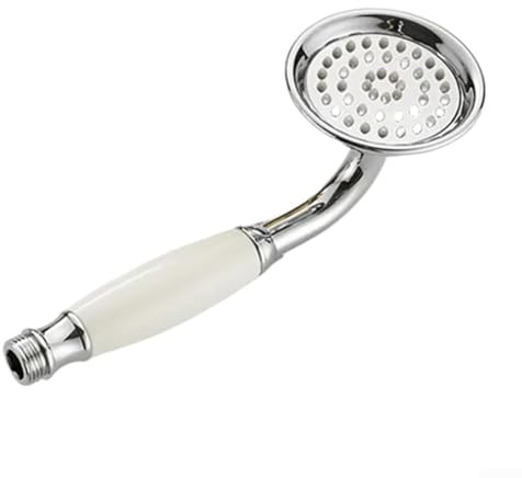 Soffione doccia con design anticato, materiale in acciaio inox e getto a pioggia a risparmio idrico per bagno (cromato)