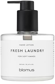 blomus Handlotion -SATOMI- | Duft Fresh Laundry | 300 ml | Handlotionspender mit veganer Fresh Laundry Lotion aus 25% biologischem Anbau | Ø8 x H12 cm