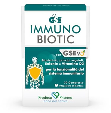 Prodeco Pharma GSE IMMUNOBIOTIC 30 Compresse - Integratore Alimentare a Base di Estratti Vegetali che Favorisce l’Equilibrio Fisiologico delle Naturali Difese Immunitarie
