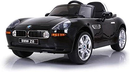 FEBER – BMW Z8 Noir 12V R/C, Voiture électrique 1 Emplacement pour Un Enfant, contrôle Radio et détails reales, phares avec des lumières, 3 Vitesses, 3-8 années, Famosa (800013446)