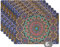 Placemats Platzdeckchen Platzset Tischset 6-teilig Tischdeko Untersetzer 45x30 cm Ansicht eines marokkanischen Mosaiks von Oben
