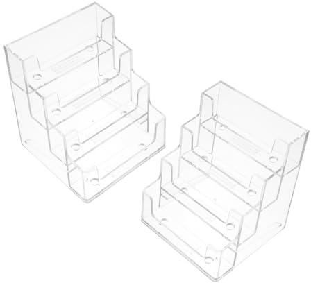 GRADENEVE 2stücke Klarer Visitenkartenhalter Aus Kunststoff Visitenkarten-organizer Mit Mehrschichten Visitenkartenständer Für Schreibtisch Geschenkkarten-aufbewahrungsbox