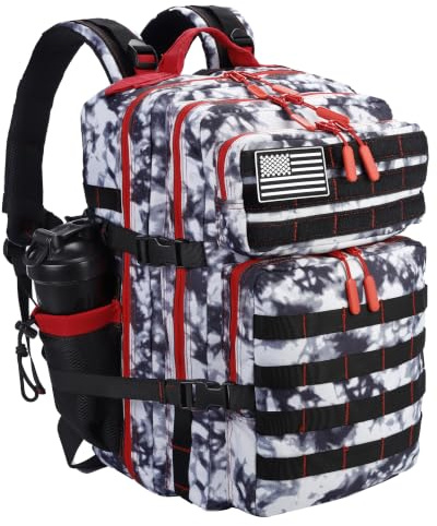 LHI Sac à Dos Militaire Tactique 45L – Sac de Survie Complet 72h, Randonnée, Moto, Pêche, Tir, Crossfit, Sport, Sac à Dos Homme Grande Capacité Outdoor