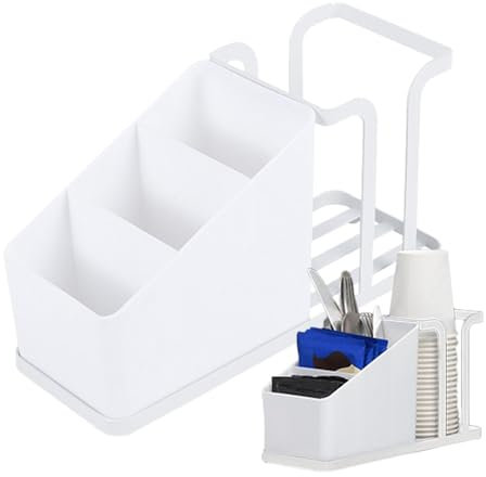 Porta di carta e portabicchieri - Coppa di caffè e portash outostruttura - Coppa di carta arrugginita impermeabile e supporto per coperchio, organizzatore durevole e robusto per controsoffitti per pia