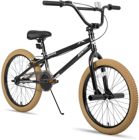 JOYSTAR Gemsbok Vélo BMX Freestyle pour enfants, 20, pour garçons et filles de 7 à 11 ans, vélo pour enfant, 20, marron