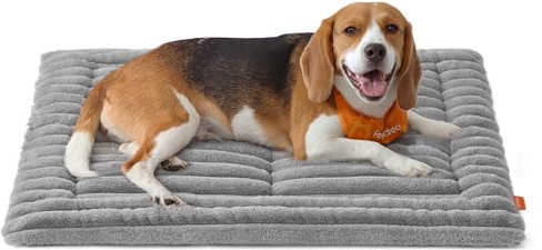 Feandrea Dog Bed Mat, L, 90 x 65 cm, Pet Blanket for Dogs and Cats, Machine Washable Pet Sofa Protector, Dove Grey PPB043GD01