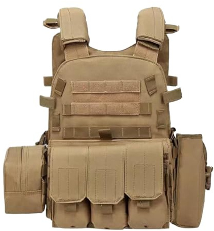 Gilet da pesca per ragazzi, regolabile, con tasche multiple protettive, per bambini, per allenamento di , caccia, cosplay, giochi di ruolo, combattimento, battaglia, combattimento