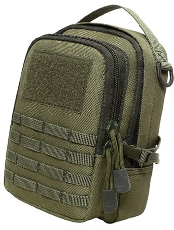 Generisch Sac banane multifonction avec double fermeture éclair, sac banane léger en tissu Oxford pour randonnée, chasse, course à pied, sac banane en plein air