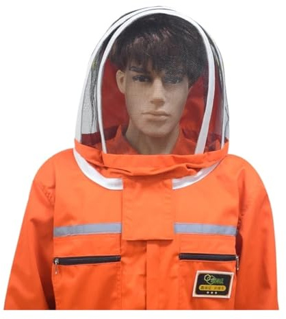 Biodlingsdräkt Bee Farm Ventilerad biodlingsdräkt med fäktslöja Professionell anti bidräkt Biodlarkläder cultura Kläder(XL)
