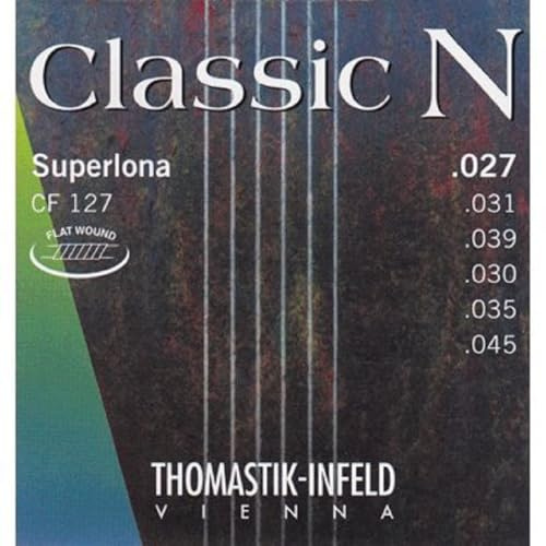 Thomastik Saiten für Klassik-Gitarre Classic N Series Satz Superlona Light CF128 Flatwound