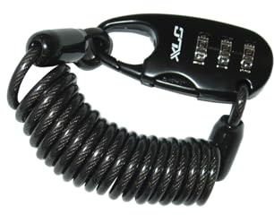 Lucchetto a cavo a spirale con combinazione numerica XLC Scareface LO-L05, nero, 1200 mm