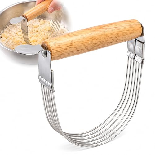 Mrs. Anderson’s Baking 6-Wire Pastry Cutter and Dough Blender, Stainless Steel with Wood Handle