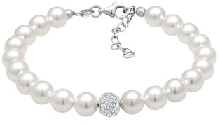 Elli Armband Damen Synthetische Perlen in 925 Sterling Silber